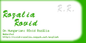 rozalia rovid business card