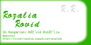 rozalia rovid business card